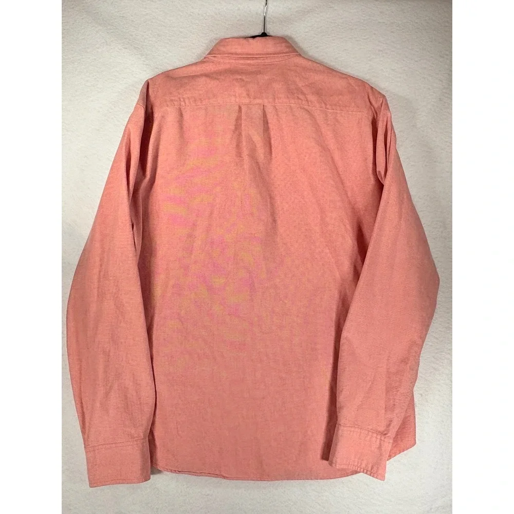 J.Crew Mens Oxford Slim‎ Fit Long Sleeve Button Down Shirt Coral XL